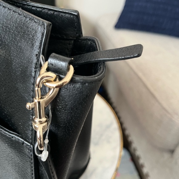 Kate Spade Black Leather Satchel with Gold Details - Picture 8 of 13